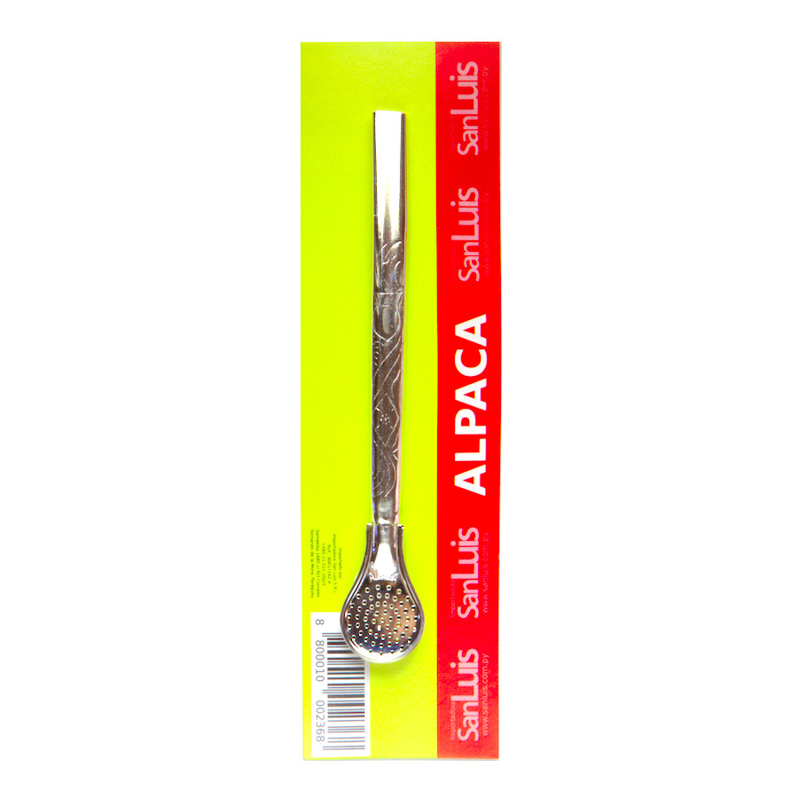 BOMBILLA ALPACA PARA MATE PLANA DE 16 CM Importadora San Luis S.R.L